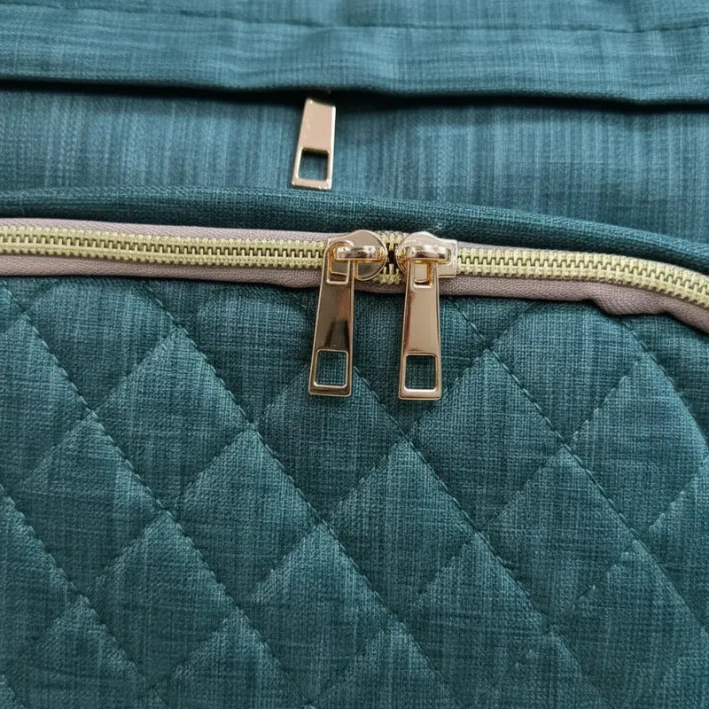 Bolso Pañalera Morral Moderno De Bebe 11519-14 Verde Lisa