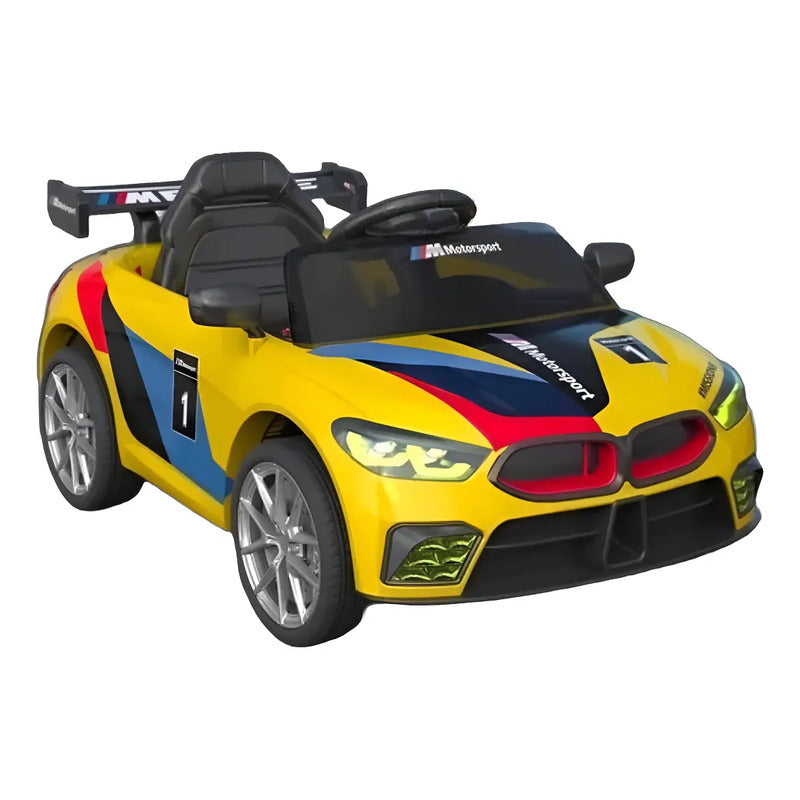 Carro Eléctrico Niño Recargable Montable 2 Motores Nd-002b Color Amarillo Voltaje Del Cargador 110v