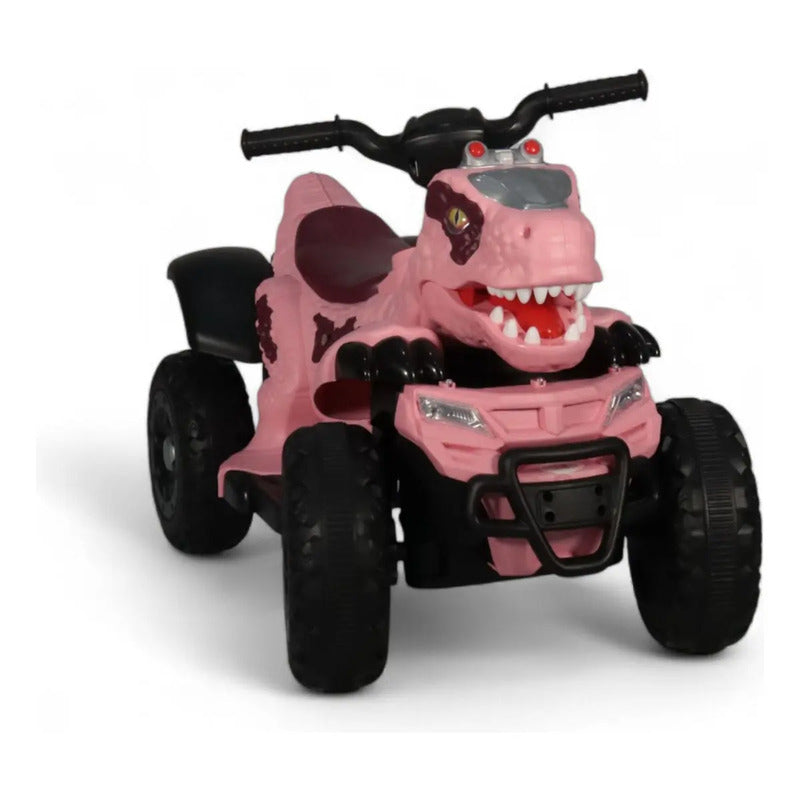 Cuatrimoto Eléctrica Niños Musica Luces Dino Mt003 Color Rosa Claro