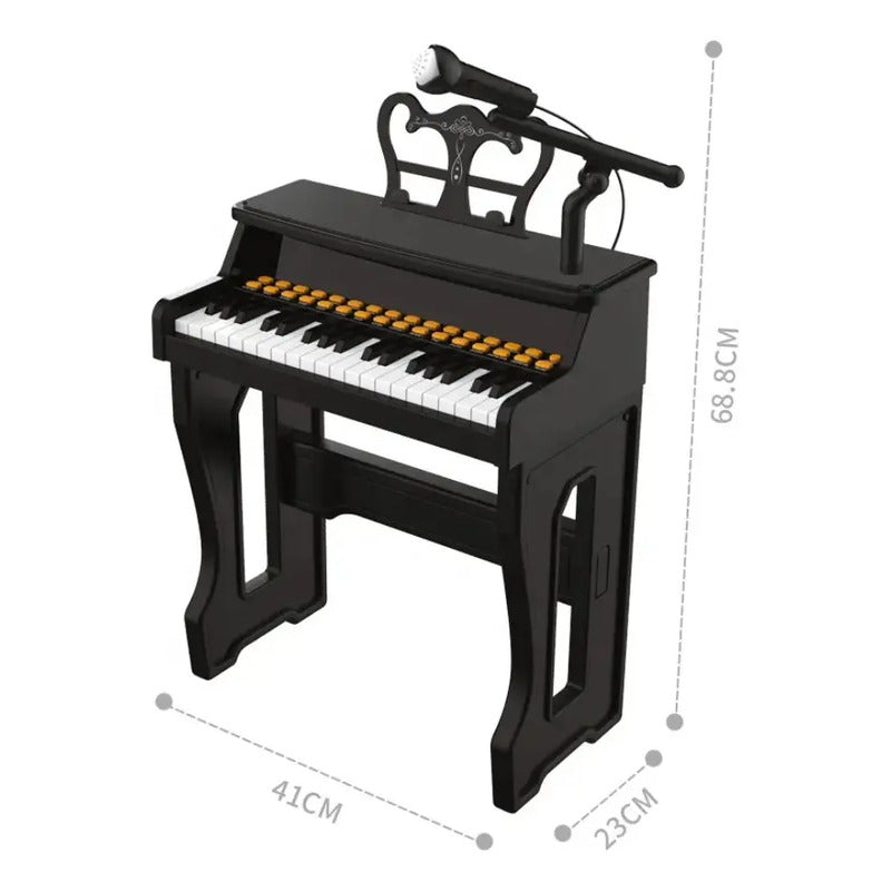 Piano Organeta Clasico Musical 37 Letras Juguetes Con Silla
