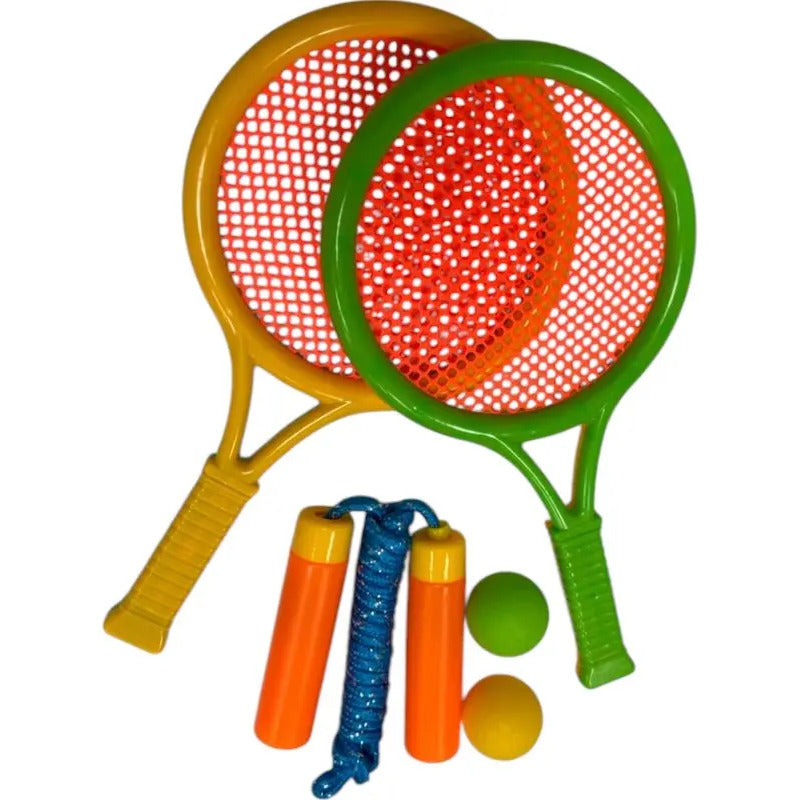 Juego De Raqueta,pelota Y Cuerda Para Saltar  X-5237