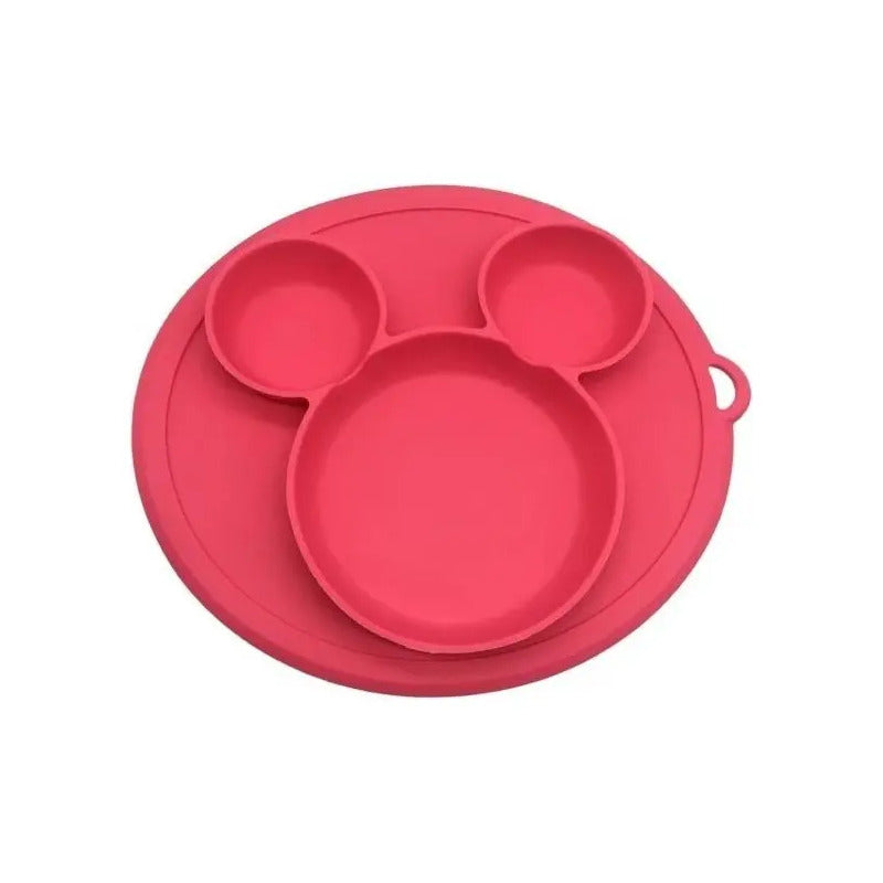 Plato En Silicona Bebe Antideslizante Colores Hydg-2 Color Fucsia
