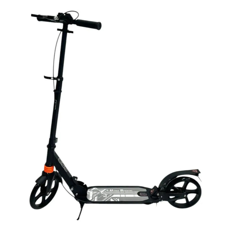 Patineta Mono Patín Scooter Freno Qc-002s Color Negro