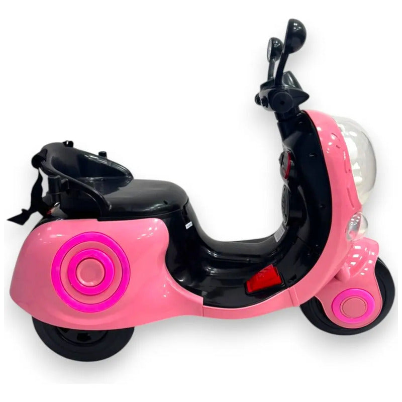 Moto Carro Recargable Eléctrica Montable Niñas My001 Color Rosado