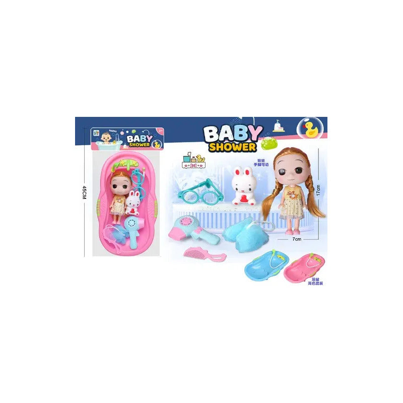 Muñeca Bebé Con Bañera Y Accesorios De Juego Para Niños
