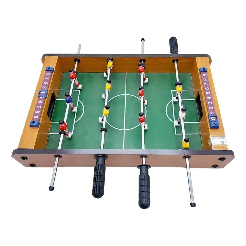 Metegol Mediano 5060 De Madera Juego De Mesa Futbol Niños Tablero Marrón