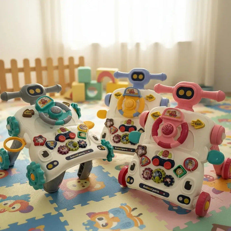 Andadera Caminador Kidshop3 En 1 Mesa Y Actividades He0801-1 Color Gris