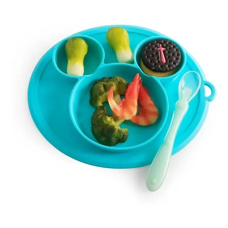 Plato En Silicona Bebe Antideslizante Colores Hydg-2