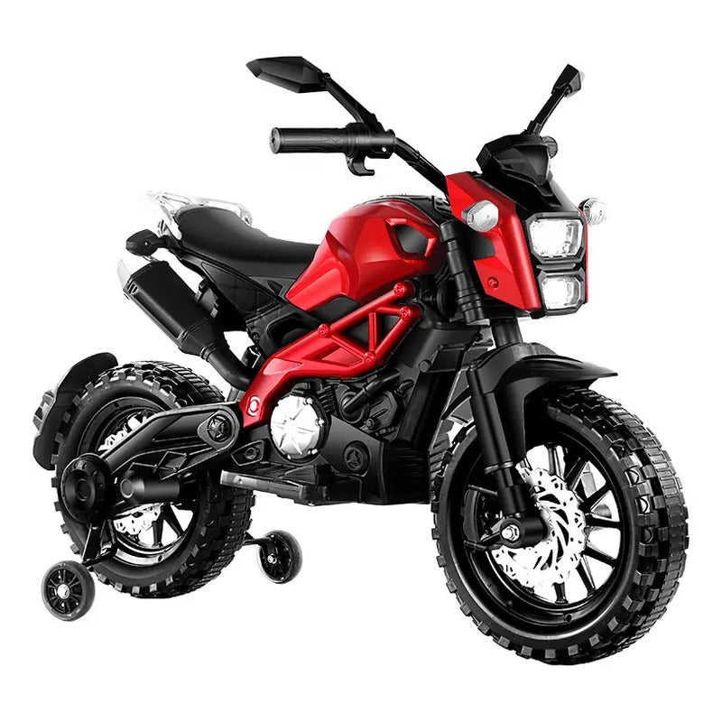 Moto Carro Electrica Montable Trimoto De 2 A 7 Años 9189 Color Rojo Total 110v