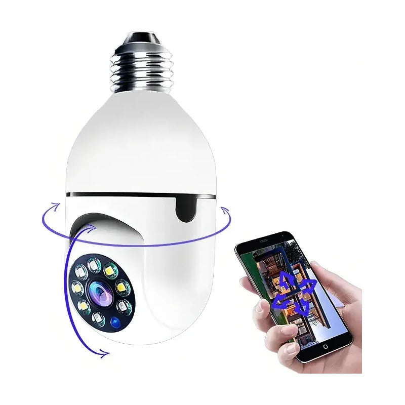 Camara Ip De Seguridad Ampolleta Motorizada Je-2563 Blanco