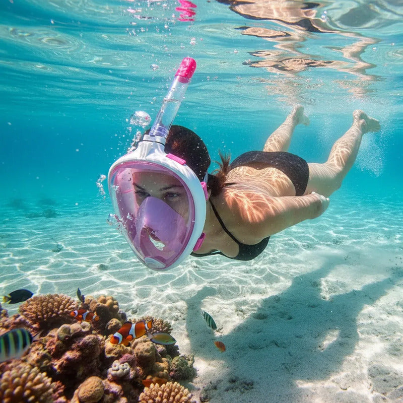 S/m Snorkel Natación Facial Máscara Antivaho Buceo Superfi