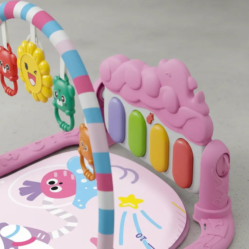 Gimnasio Tapete Musical Para Bebe Niños Hr5625 Rosado