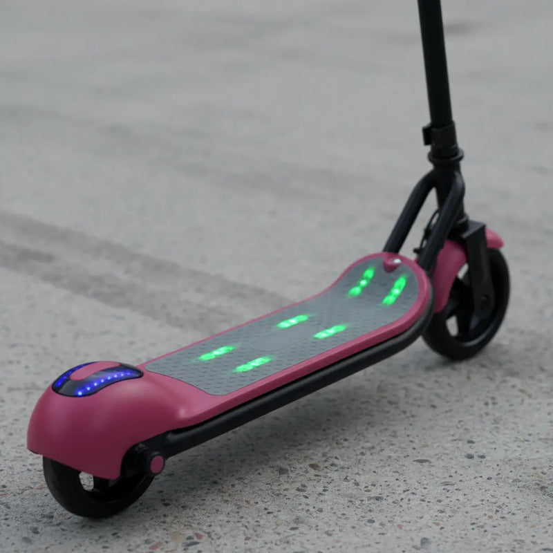 Patineta Eléctrica Niños Monopatín Scooter Luz Sonido Pt14 Color Rosa Chicle
