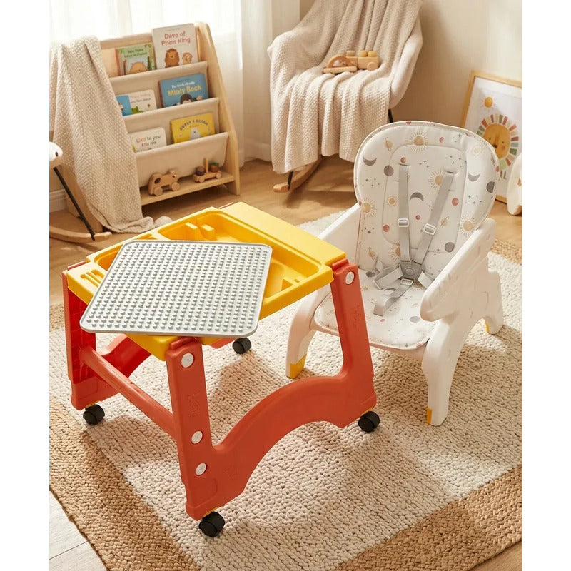 Silla Comedor Escritorio Multifuncional 3 En 1 Bebes O Niños Amarillo