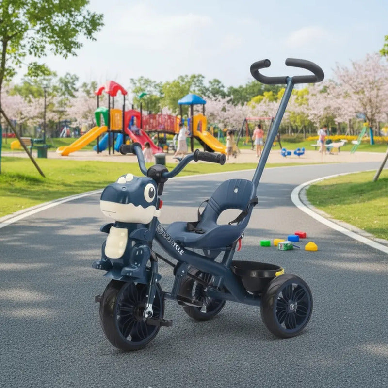 Triciclo Infantil Dinosaurio Con Música Y Cesta Tr-066