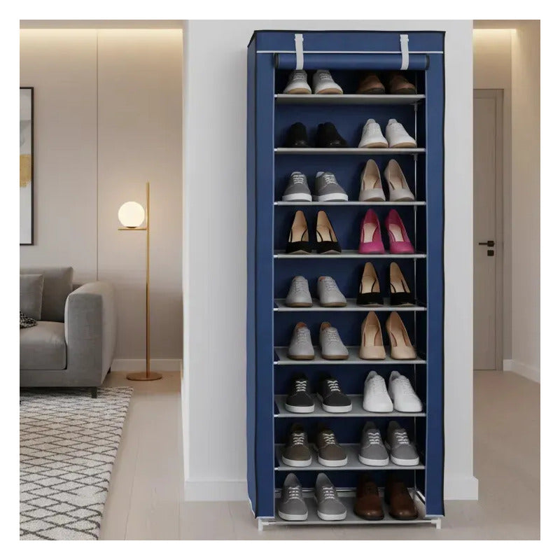 Zapatera Closet Organizador De 9 Niveles Hydg-1 Color Azul