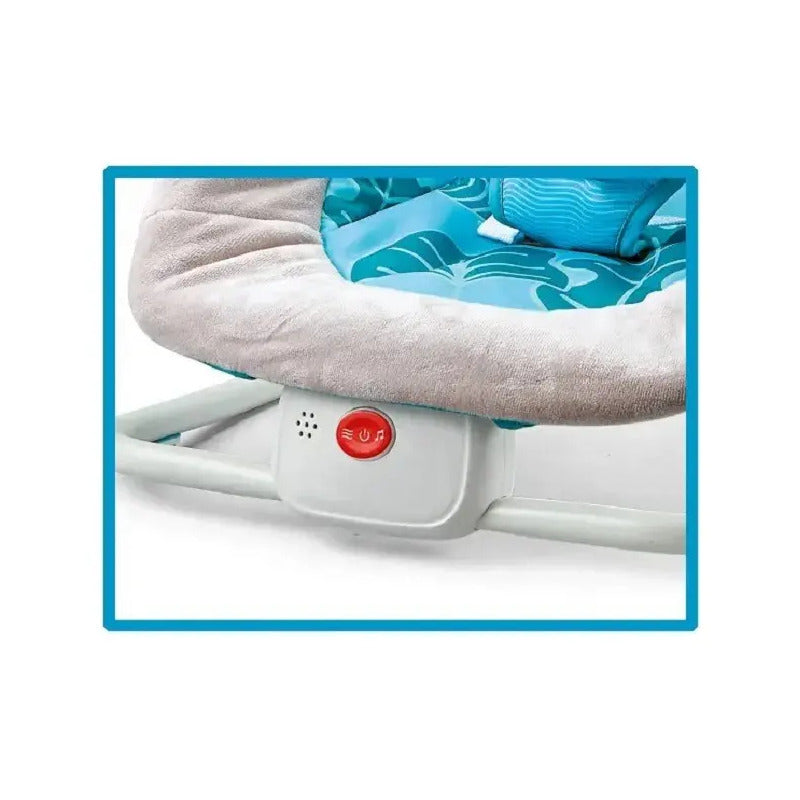 Silla Mecedora Antireflujo Con Movil Vibracion Pará Bebés  Blanco Pájaro