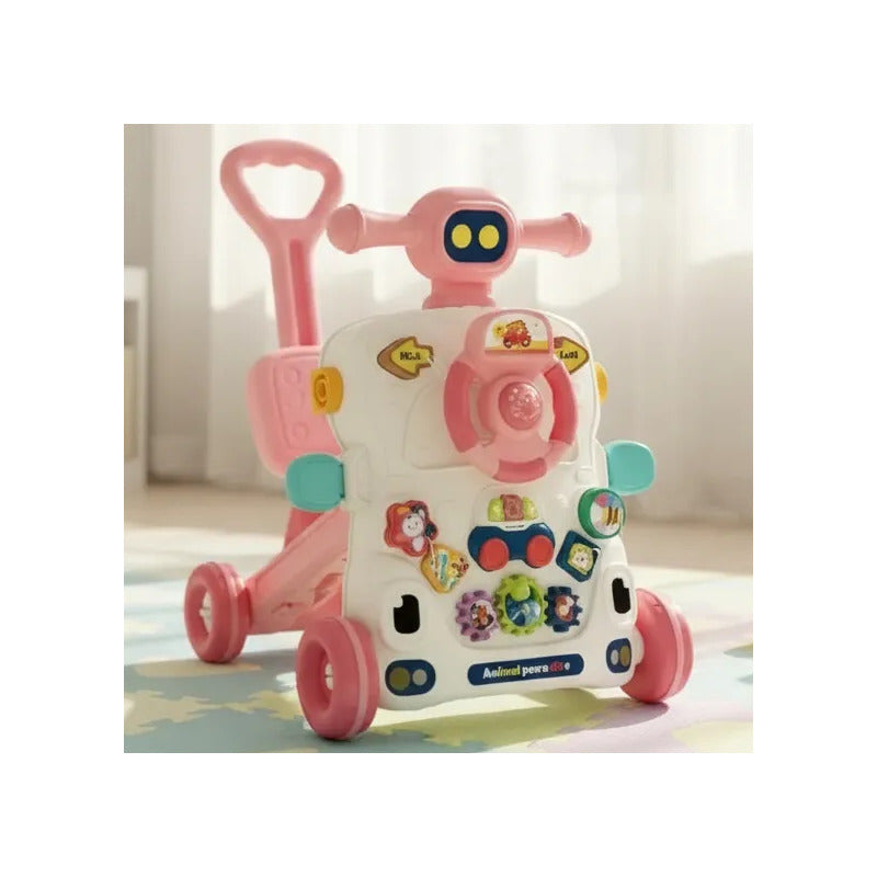 Andadera Caminador Kidshop 6en1 Mesa Y Actividades He0831 Color Rosa