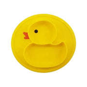 Plato Silicona Antideslizante Para Bebé Hydg-1 Color Amarillo Pato