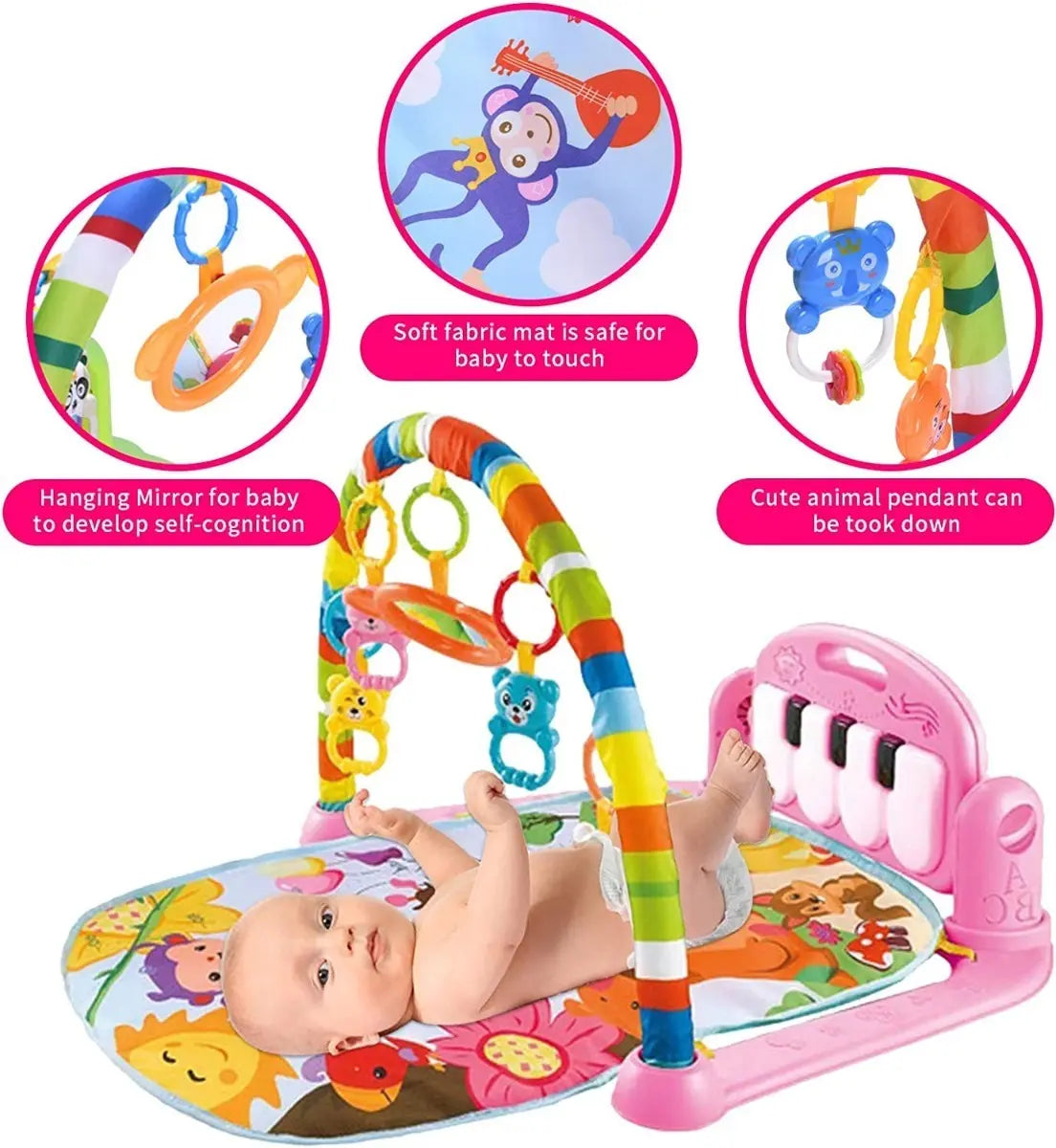 Gimnasio Tapete Para Bebe Piano Musical DY888