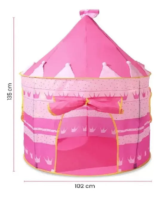 Carpa Castillo Infantil Planet Home Rosada Plegable Interior Exterior