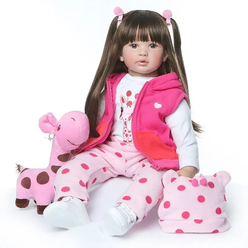 Bebe Aspecto Realista Silicona + Accesorios Jirafa Ggg-22