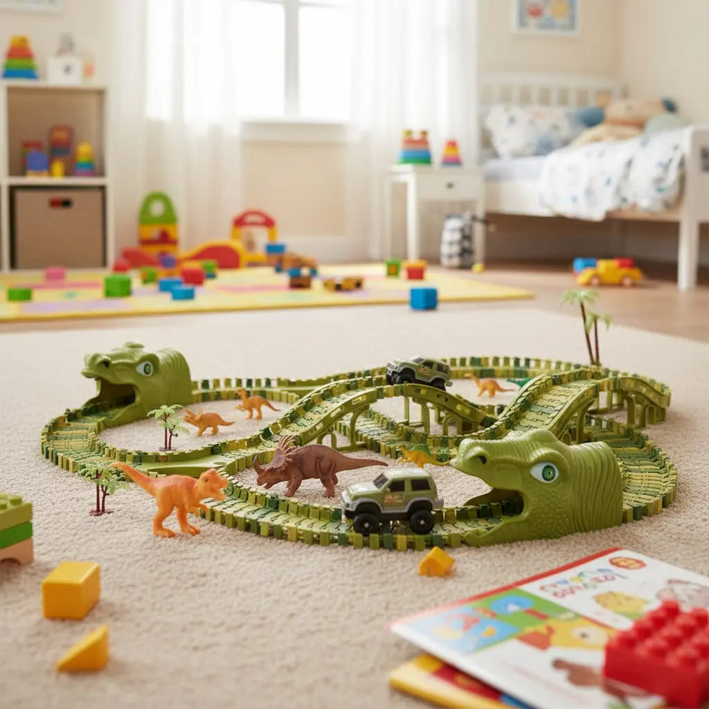 Pista Flexible De Dinosaurios Para Niños 240 Piezas