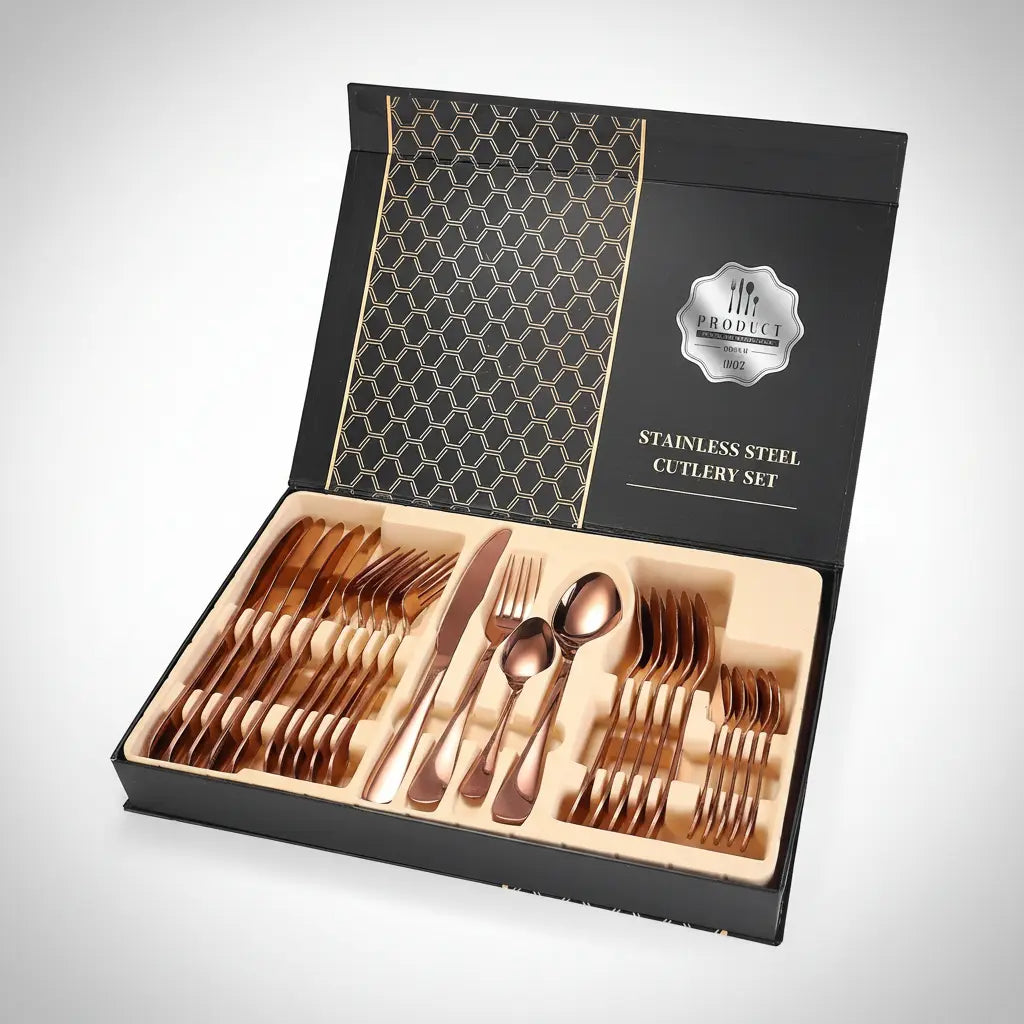 Juego De Cubiertos Set 24 Piezas Acero Inoxidable