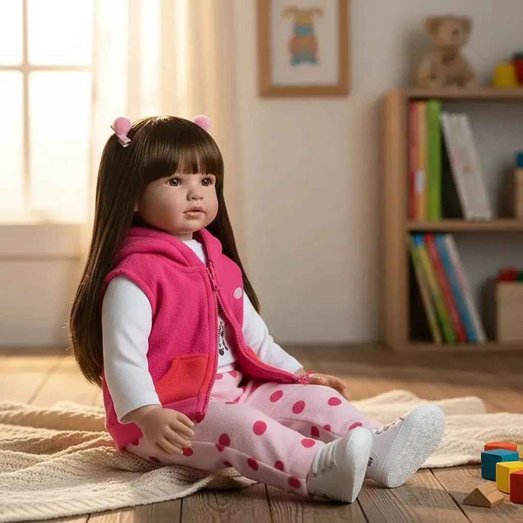 Bebe Aspecto Realista Silicona + Accesorios Jirafa Ggg-22
