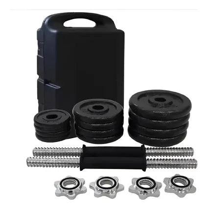 Kit Pesas Mancuernas 20 Kg 40 Lb Gimnasio Portatil + Estuche
