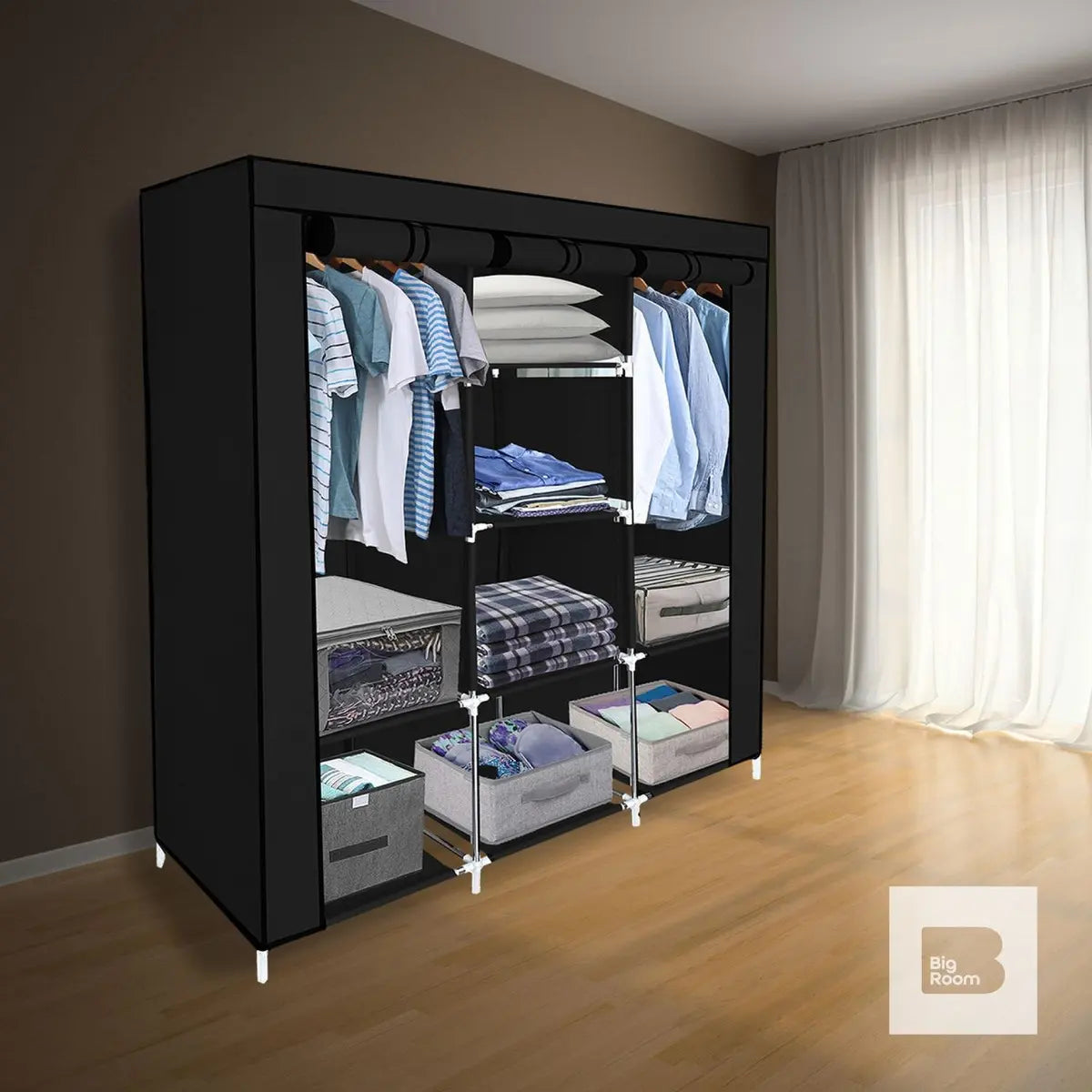 Closet Ropero Armable 3 Puertas Organizador Portatil