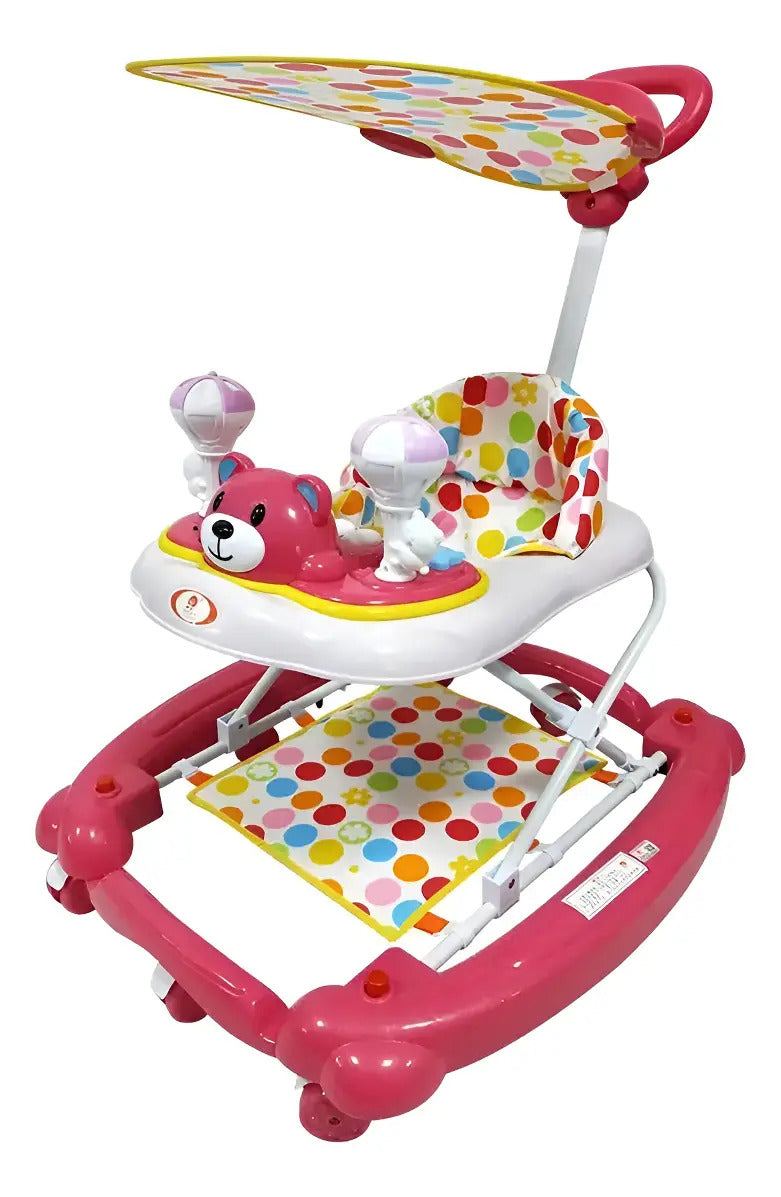 Caminador De Bebe Mecedor 4 En 1 Plegable Oso