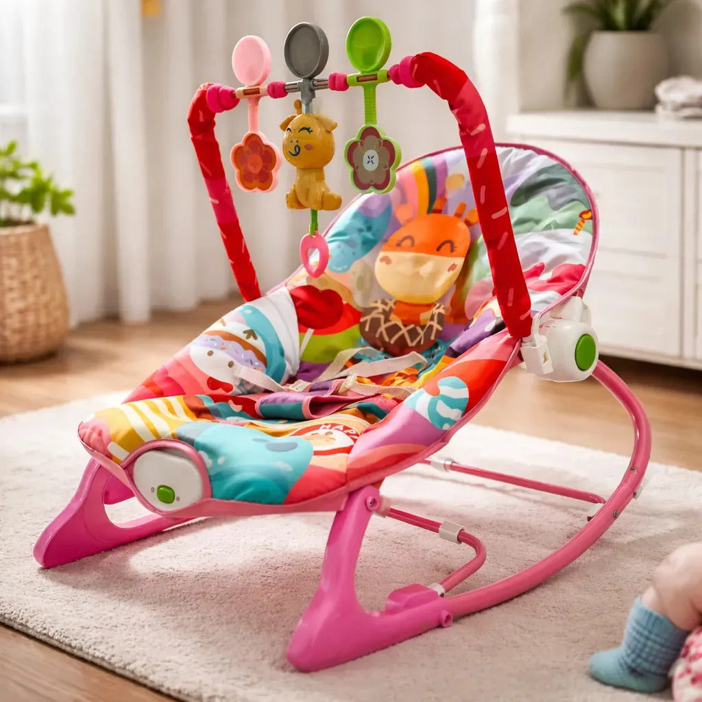 Silla Mecedora Jirafa Fucsia  (Liquidación por Empaque)
