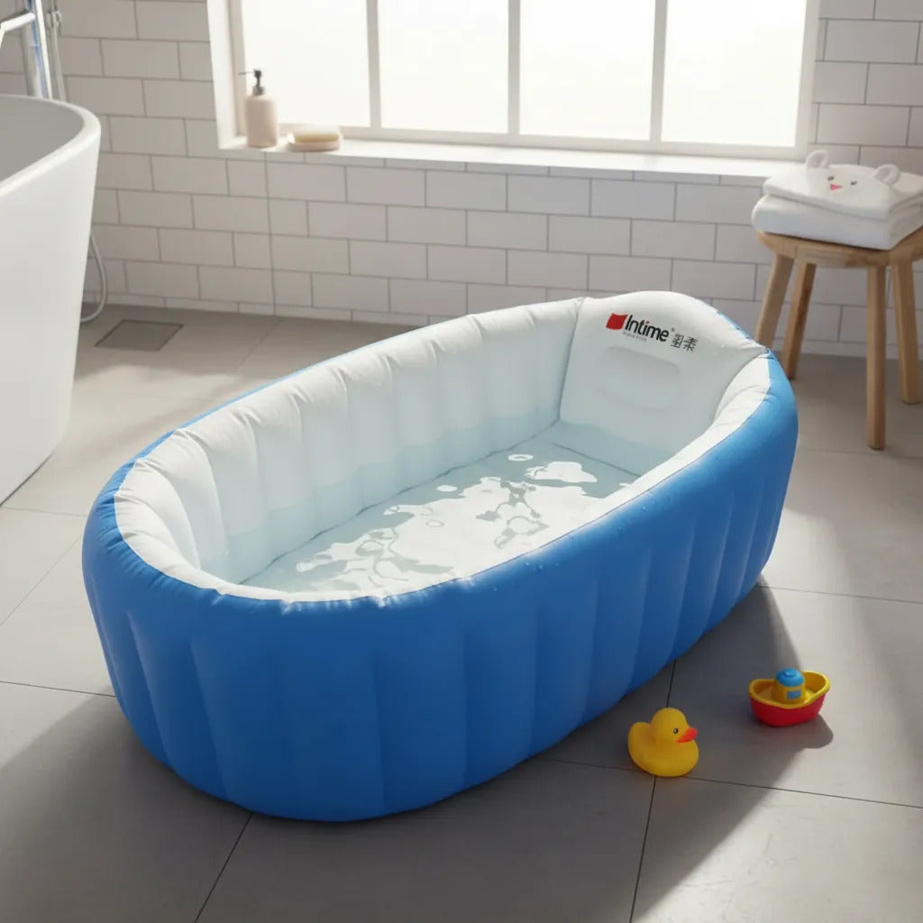 Piscina Bañera Tina Inflable Para Bebes 88x58x28cm
