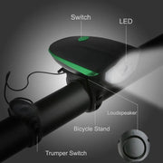 Luz Linterna Blanca Con Pito Bicicleta Recargable 250 Lumens