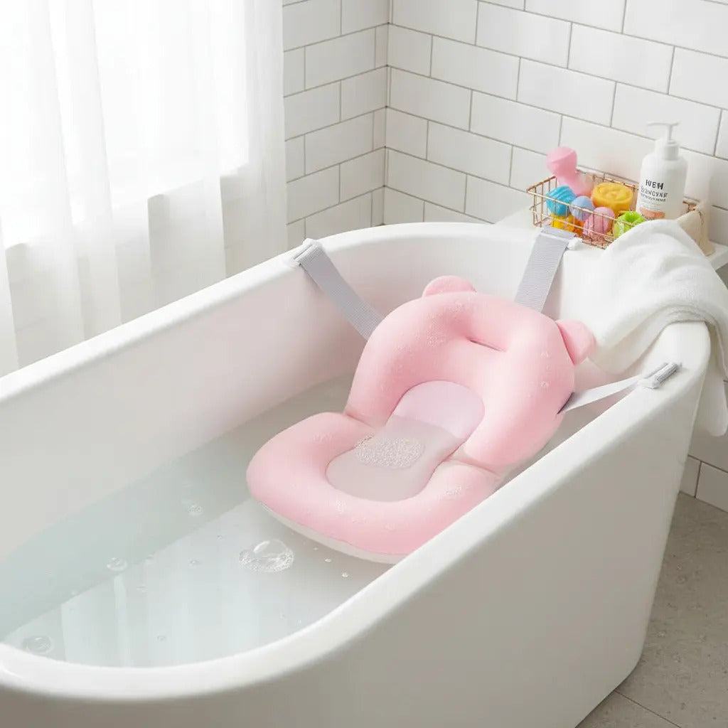 Cojin Malla Acolchada Para Tina Bañera De Bebe Con Diseños