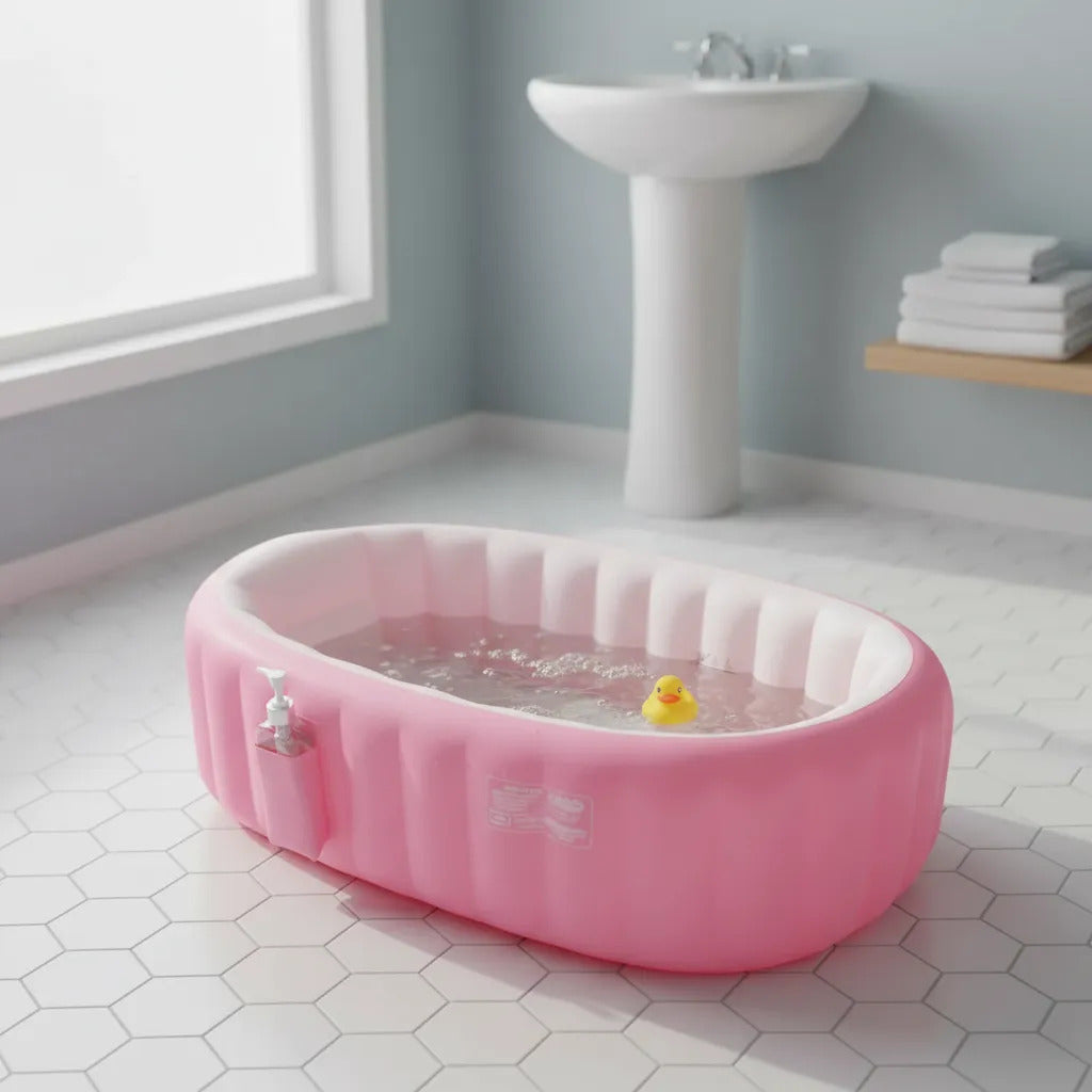 Piscina Bañera Tina Inflable Para Bebes 88x58x28cm