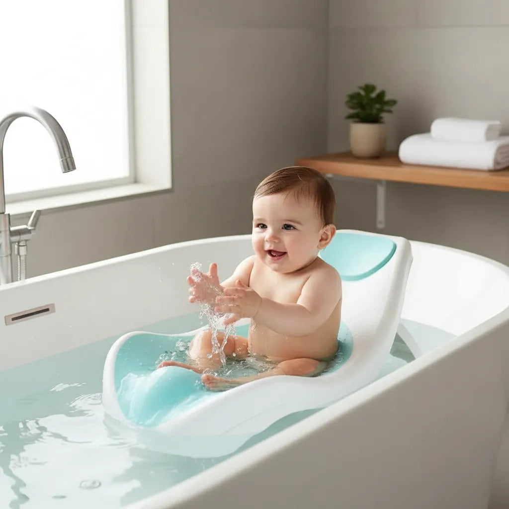 Silla Asiento Bañera Para Bebe De Descanso Silicona Suave