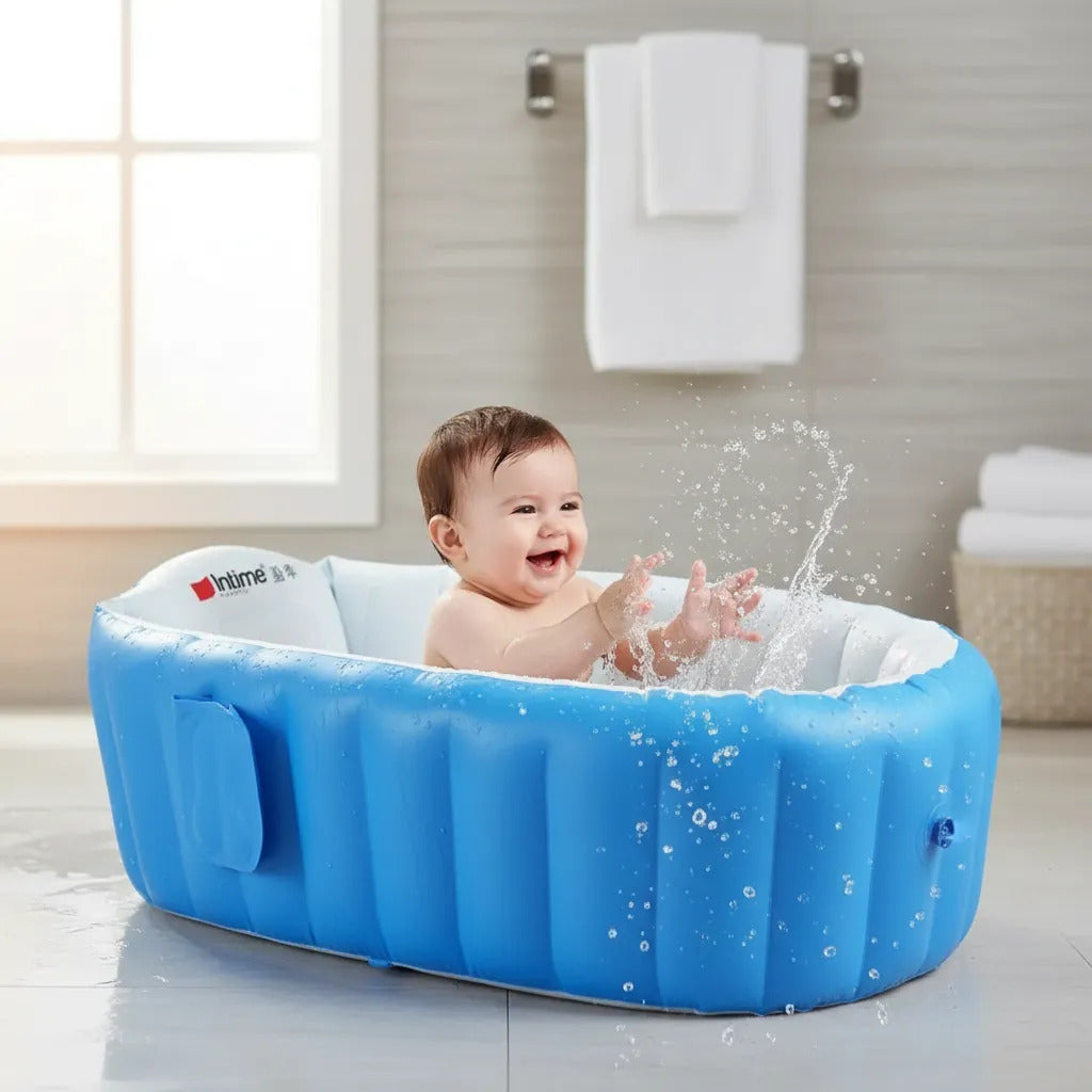 Piscina Bañera Tina Inflable Para Bebes 88x58x28cm