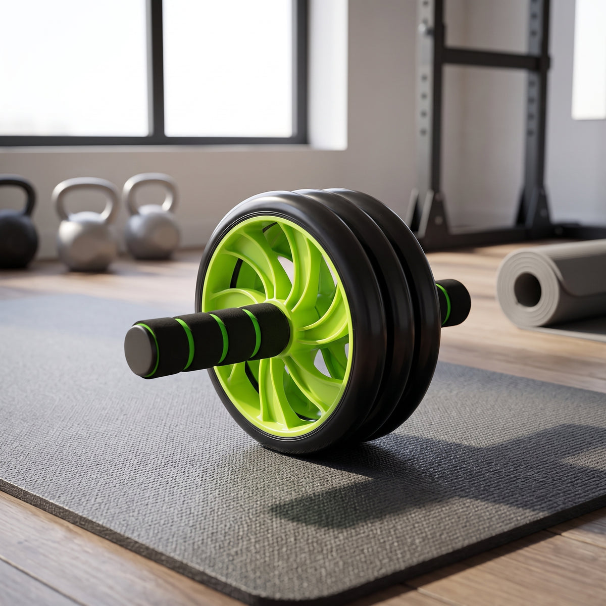 Rueda Abdominal Triple Rodillo Ejercicio Brazos Espalda Gym