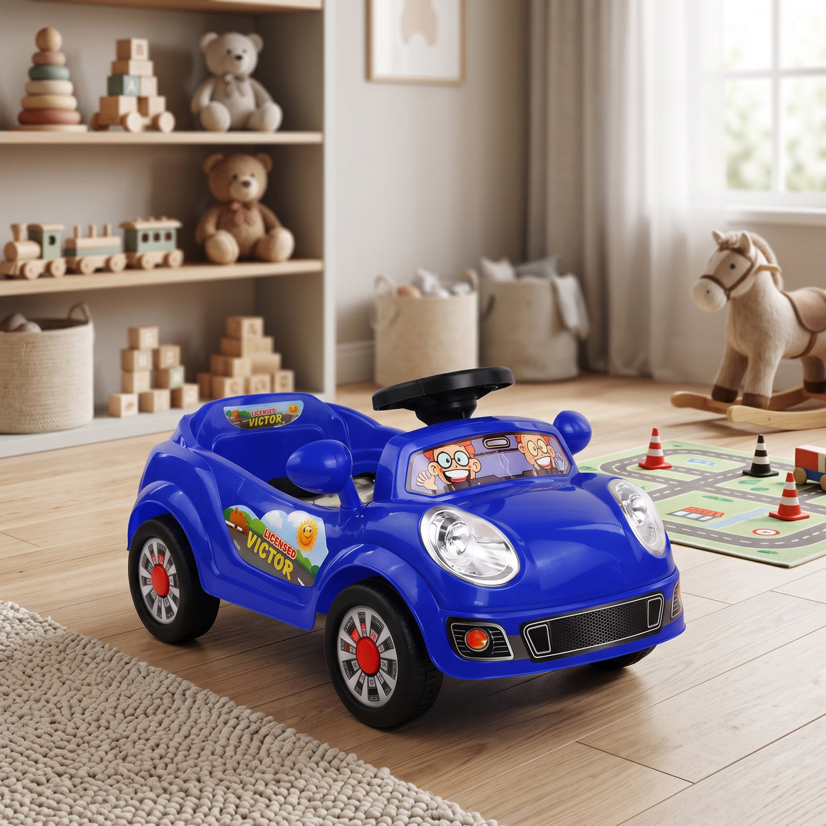 Carro Electricos Montable Control Remoto Abm818-t-rs Azul