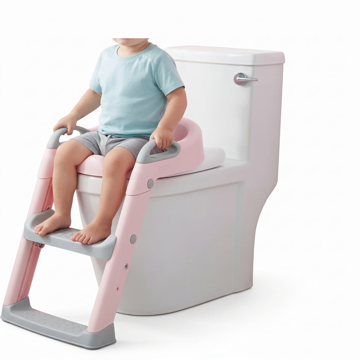 Escalera Baño Entrenamiento Inodoro Niños Os1 Rosado Rosado
