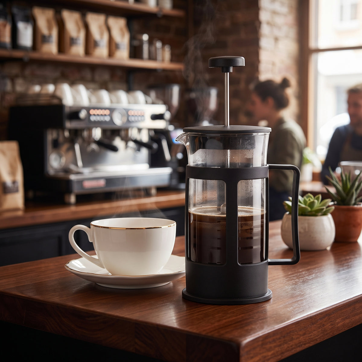 Cafetera Prensa Francesa 350ml En Vidrio Borosilicato