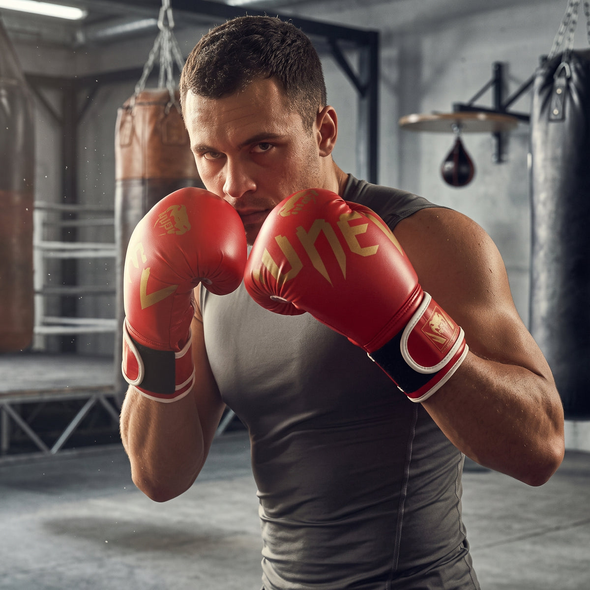 Guantes De Boxeo Profesionales 12 Onzas 12oz Rojo