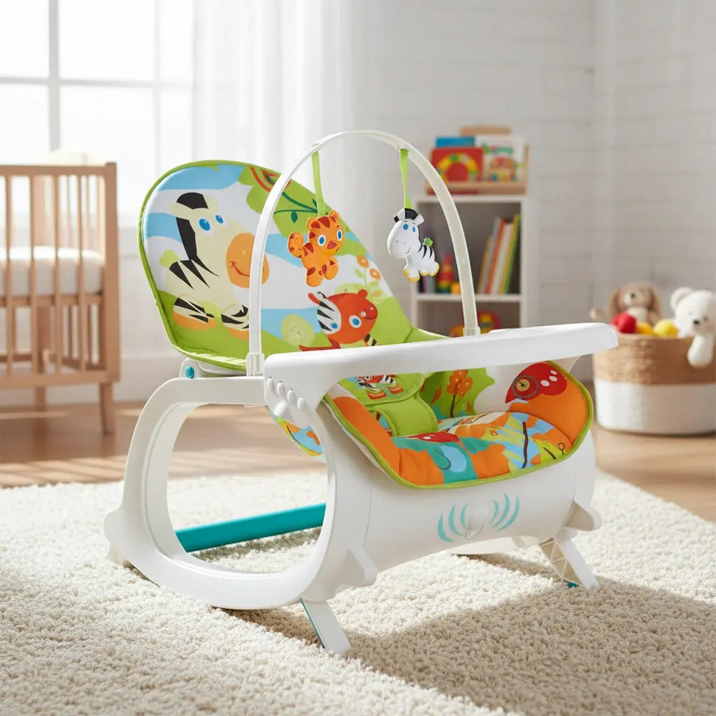 Silla Mecedora Vibradora Crece Conmigo Bebe Selva Comedor
